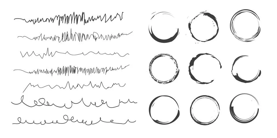 Vector illustration set of markers including elements. Illustrazione stock