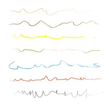 Vector illustration set of markers including elements. Illustrazione stock