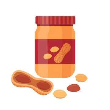 Vector illustration set of peanuts on white background Stock Illustration