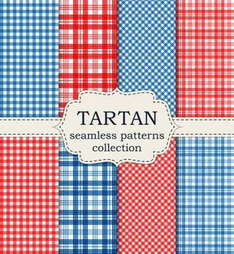 Vector illustration set of seamless patterns Stock Illustration
