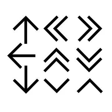 Vector illustration, set of web icon with arrows. Stock Illustration