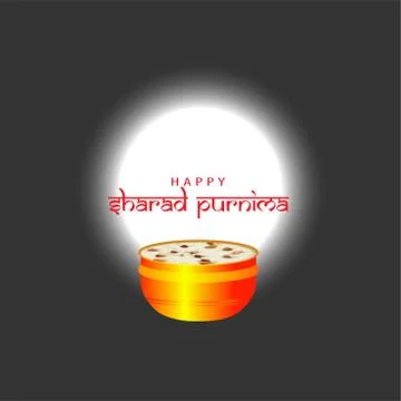 Vector Illustration of Sharad Purnima which is a harvest festival celebrated  Stock Illustration