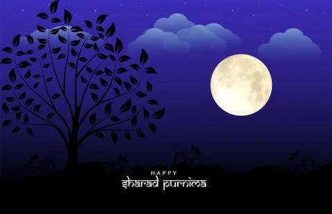 Vector Illustration of Sharad Purnima which is a harvest festival celebrated  Иллюстрация