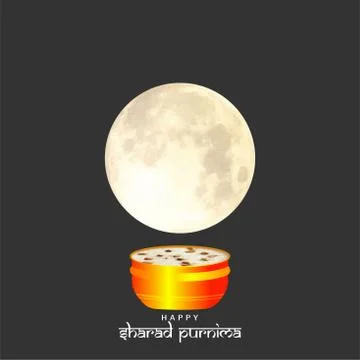 Vector Illustration of Sharad Purnima which is a harvest festival celebrated  스톡 일러스트