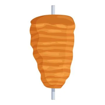 Vector illustration of a shawarma meat spit Illustrazione stock