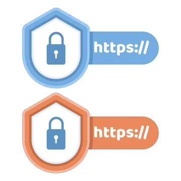 Vector illustration of shield with padlock, online security. Illustrazione stock