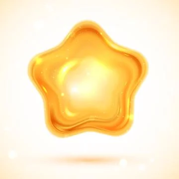 Vector illustration of shiny 3d star Stock Illustration