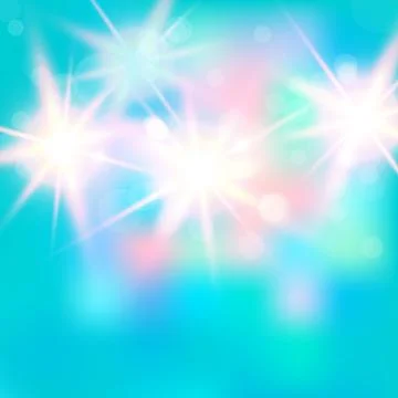 Vector illustration of shiny bright light. Abstract lights on blue background Stock Illustration