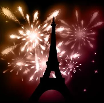 Vector illustration of shiny eiffel tower Stock Illustration