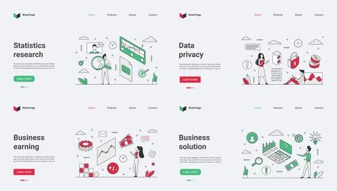 A vector illustration showcasing a web template designed specifically for 스톡 일러스트