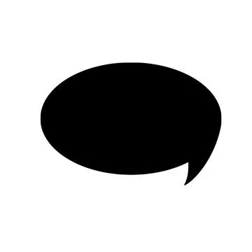 Vector illustration is showing black speech bubble centered on plain white 스톡 일러스트
