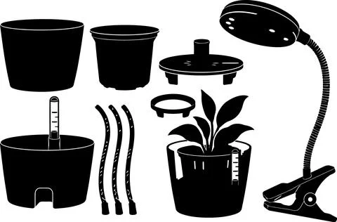 Vector illustration showing the step by step process of setting up a modern.. Иллюстрация