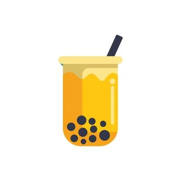 This vector illustration shows a boba or bubble tea beverage Stock Illustration
