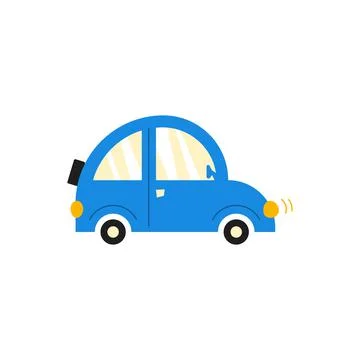 Vector illustration of a side view, car on a white background Stock Illustration