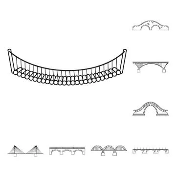 Vector illustration of sight and connection symbol. Set of sight and construct Stock Illustration