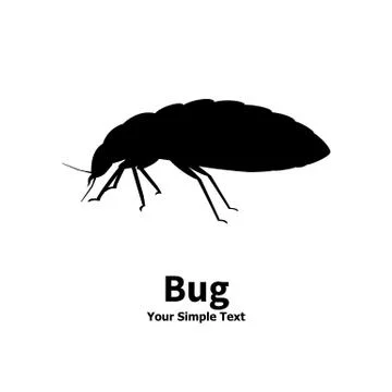 Vector illustration silhouette bed bug Stock Illustration