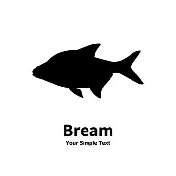 Vector illustration silhouette of fish bream Stock Illustration