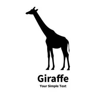 Vector illustration of a silhouette of a giraffe Stock Illustration