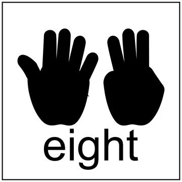 Vector illustration of a silhouette of a hand on a white background. silhouette Stock Illustration