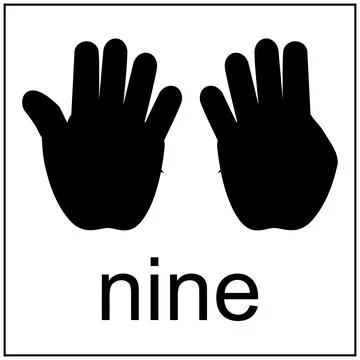 Vector illustration of a silhouette of a hand on a white background. Stock Illustration