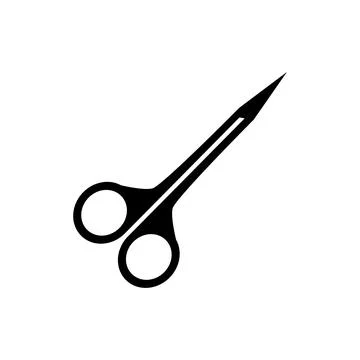 Vector illustration silhouette of nail scissors on a white background Stock Illustration