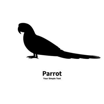Vector illustration silhouette of a parrot イラスト素材