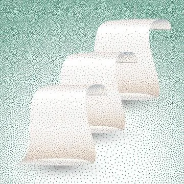 Vector illustration of silver paper scroll Stock Illustration