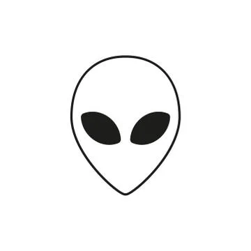 Vector illustration of simple alien icon. Isolated. Stock Illustration