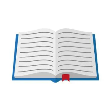 Vector illustration of simple book icon. Flat design. Stock Illustration