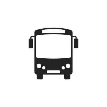 Vector illustration of simple bus icon. Isolated. Stock Illustration