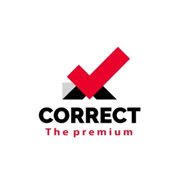 Vector illustration of a simple check logo icon Stock Illustration