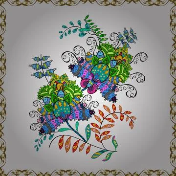 Vector illustration. Simple cute pattern in small-scale flowers. Floral seamless Illustrazione stock