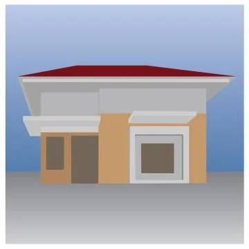 Vector illustration of a simple house Stock Illustration