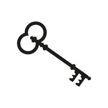 Vector illustration of simple key icon. Isolated. Stock Illustration