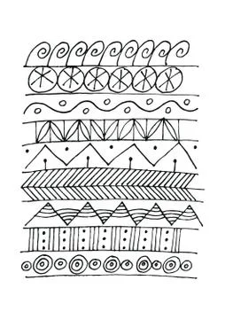 Vector illustration of simple patterns Stock Illustration