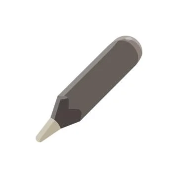 A vector illustration with a simple pencil. Black writing tools on the backgr Stock Illustration