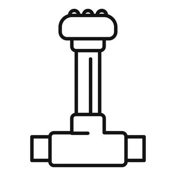 Vector illustration of a simple pipe wrench icon Stock Illustration