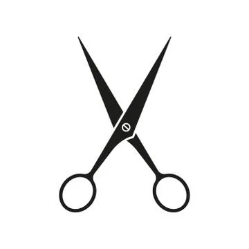 Vector illustration of simple scissors icon. Isolated. Stock Illustration