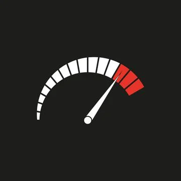 A vector illustration of a simple speedometer Illustrazione stock
