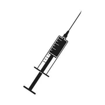 Vector illustration of simple syringe icon. Isolated. Stock Illustration