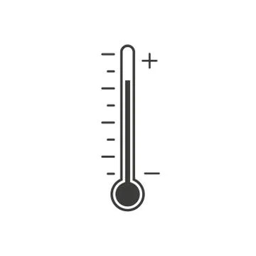 Vector illustration of simple thermometer icon. Isolated. Stock Illustration