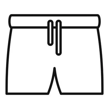 Vector illustration of simplistic black and white shorts Stock-Illustration