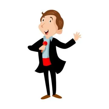 Vector illustration of a singer Stock Illustration