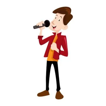 Vector illustration of a singer Stock Illustration