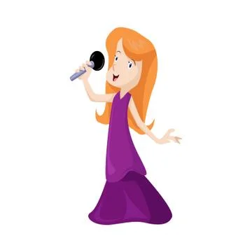 Vector illustration of a singer Stock Illustration