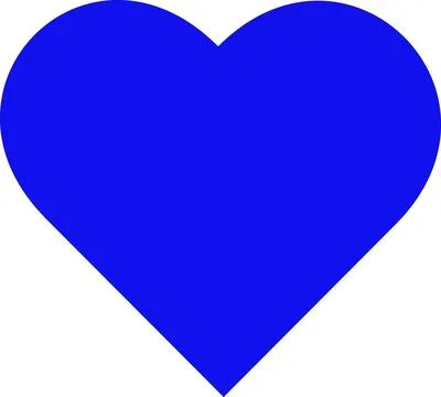 Vector illustration of a single blue heart Stock Illustration
