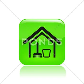 Vector illustration of single clean house icon Stock Illustration