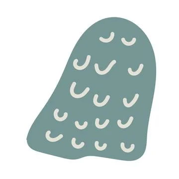 Vector illustration of a single colored sea shell on white background. Eleg.. Stock Illustration