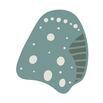 Vector illustration of a single colored sea shell on white background. Eleg.. 스톡 일러스트