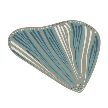 Vector illustration of a single colored sea shell on white background. Eleg.. Stock Illustration